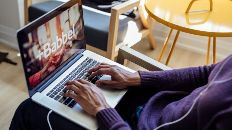 Photo of Employee using Babbel App on desktop