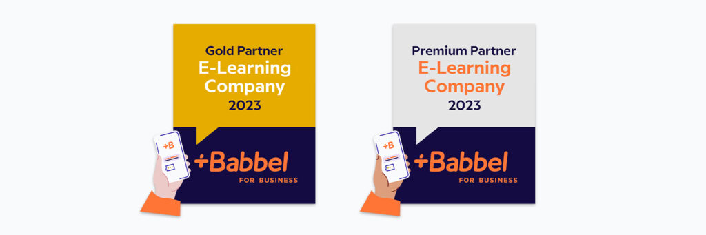 Show the world you're an e-learning company with an official Babbel badge.